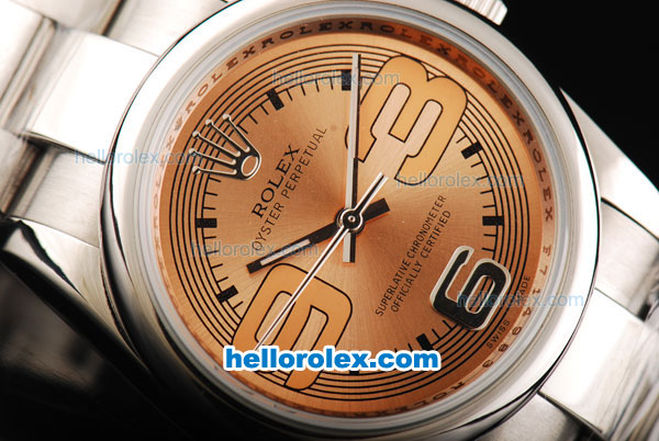Rolex Air-King Oyster Perpetual Automatic Movement Rose Gold Dial with Steel Case and SS Strap - Click Image to Close